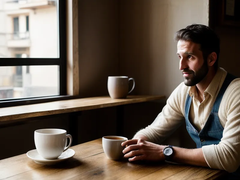 Réseautage pour introverti à Orléans : premier afterwork professionnel d'un graphiste freelance, verre à la main devant l'entrée du bar